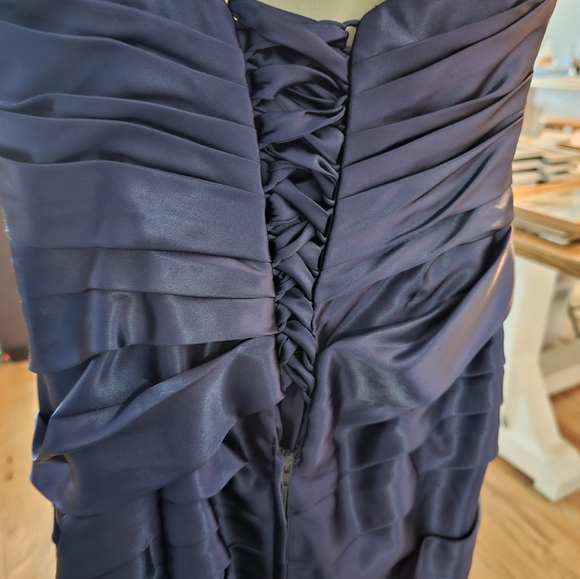 Navy blue Prom Dress size 8 - Picture 5 of 8
